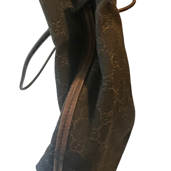 Gucci Dark chocolate brown Denim Monogram Shoulder Bag - Picture 10 of 12